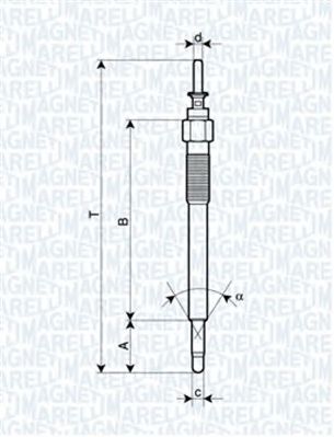 MAGNETI MARELLI 062900076304 -  Свеча накаливания